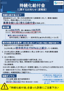 化 給付 期限 申請 持続 金