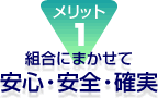 メリット１　組合にまかせて安心・安全・確実